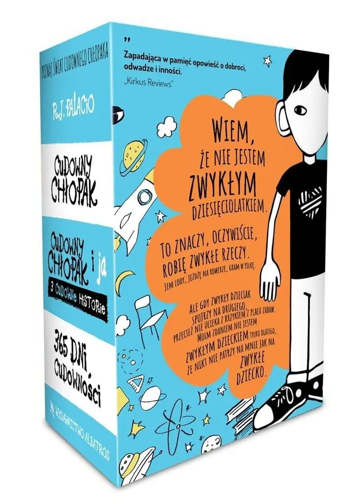 Książka - Pakiet Cudowny chłopak: Cudowny chłopak / Cudowny chłopak i ja - trzy cudowne historie / 365 dni cudowności