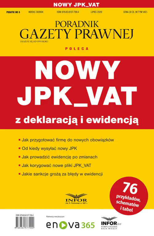 Książka - Nowy JPK_VAT z deklaracją i ewidencją