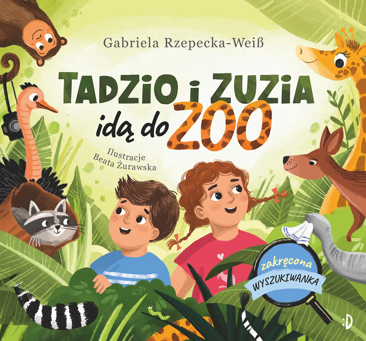 Książka - Tadzio i Zuzia idą do zoo. Zakręcona wyszukiwanka