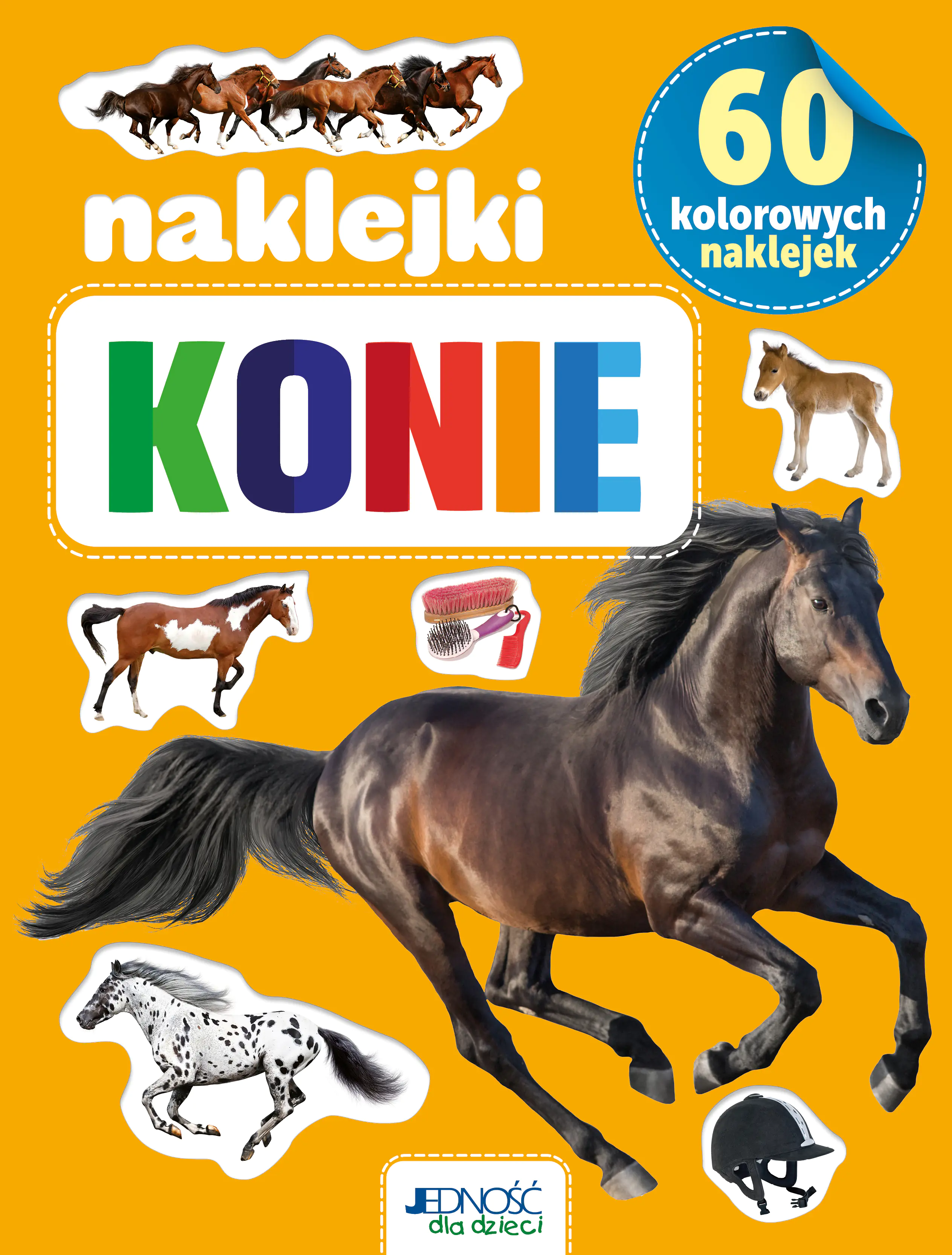 Książka - Naklejki konie. 60 kolorowych naklejek