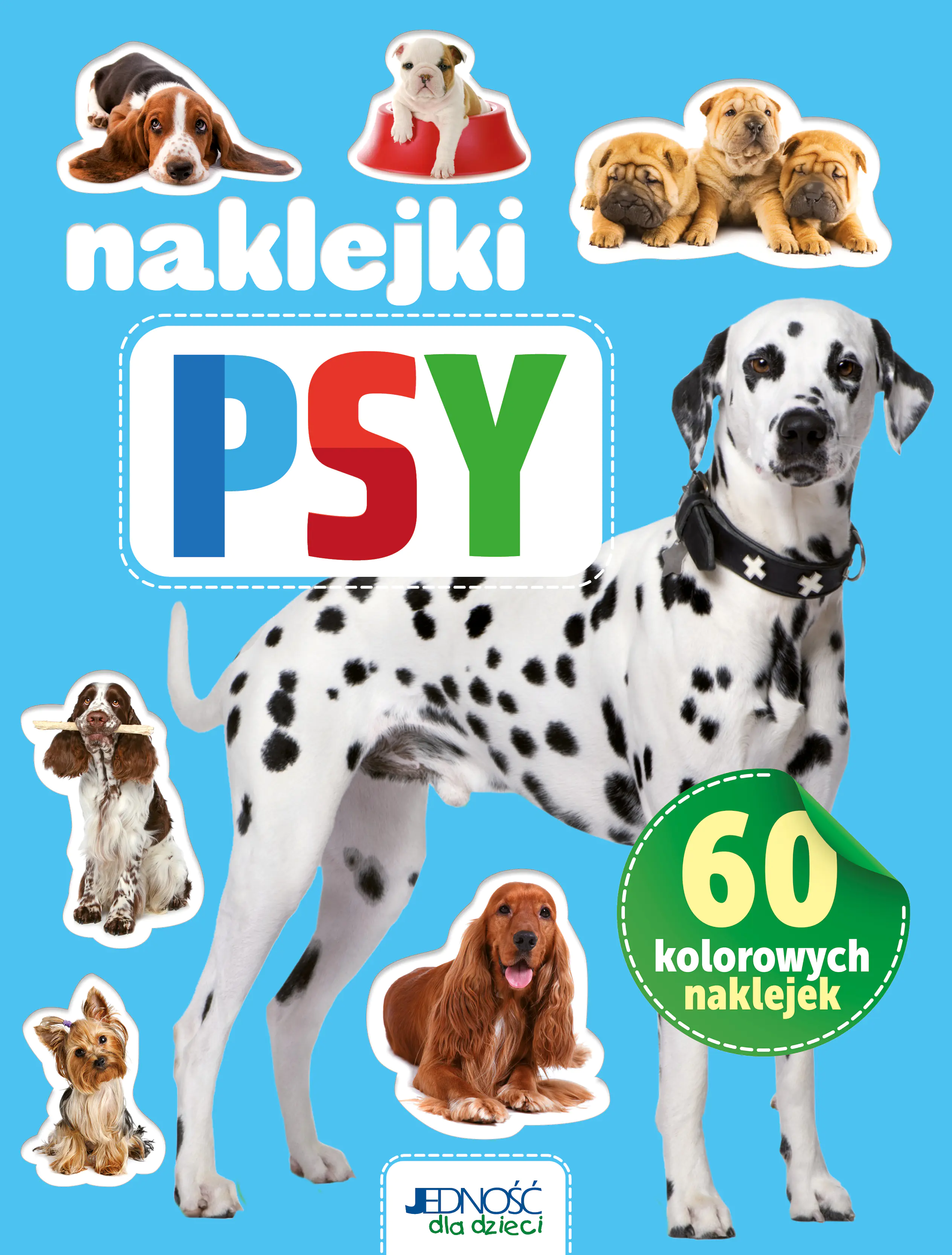 Książka - Naklejki psy. 60 kolorowych naklejek