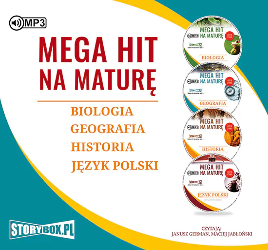 Książka - Pakiet Mega hit na maturę: Biologia / Geografia / Historia / Język polski