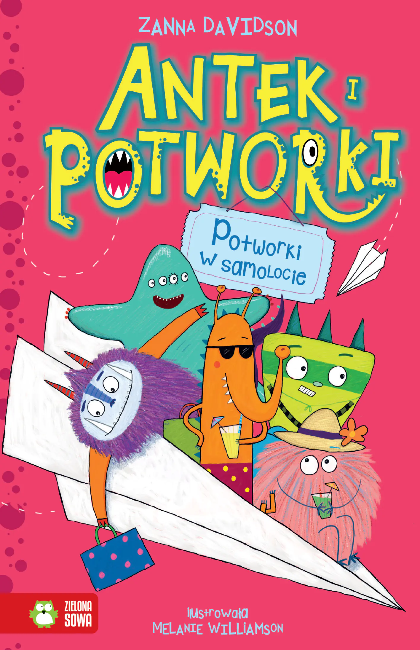 Książka - Potworki w samolocie. Antek i potworki