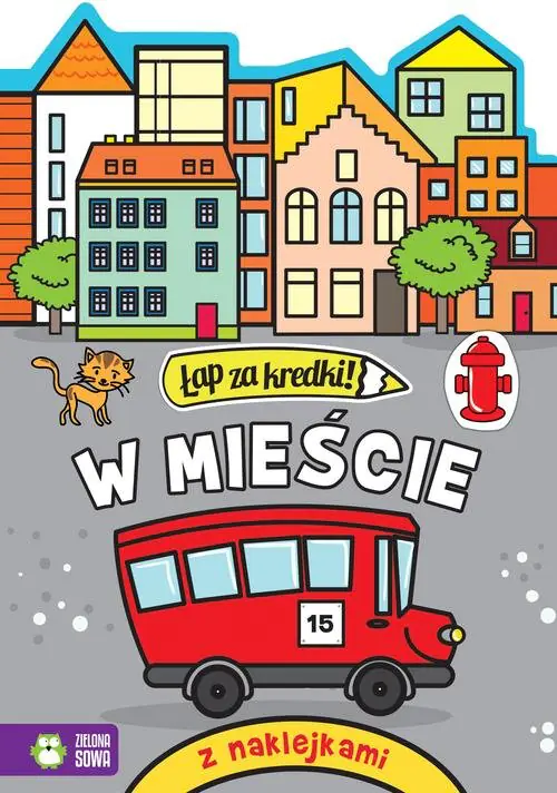 Książka - Zielona Sowa, Malowanka, 165x230 Zs, Łap za Kkredki w mieście, naklejki