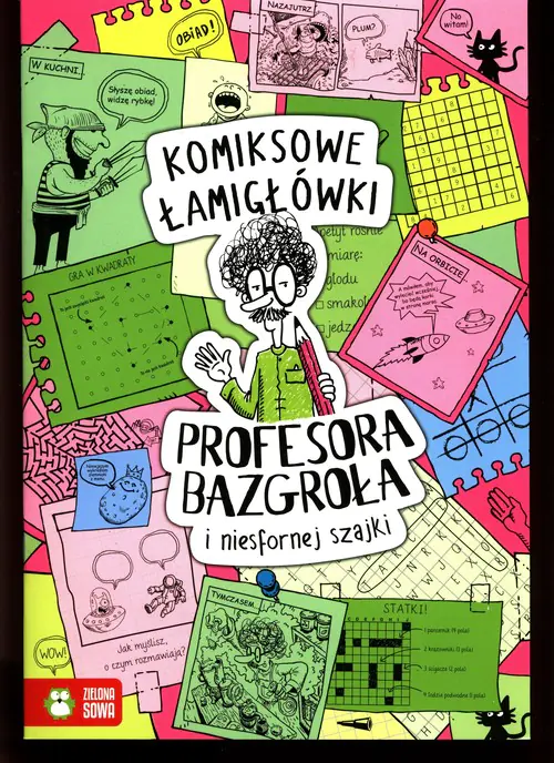 Książka - Komiksowe łamigłówki Profesora Bazgroła i niesfornej szajki