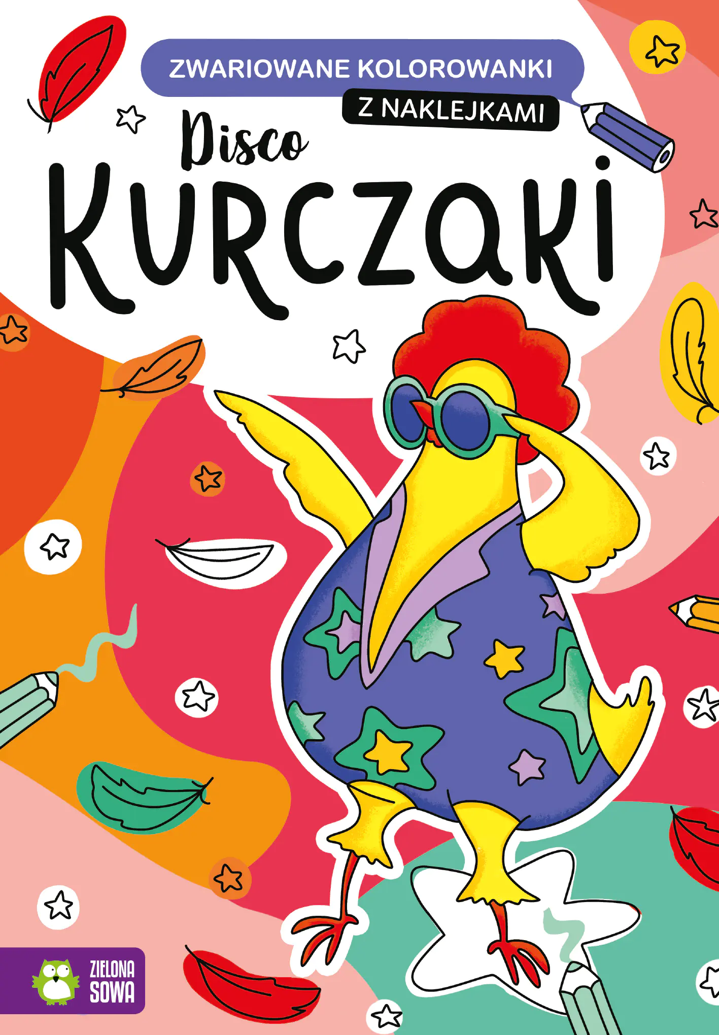 Książka - Disco kurczaki. Zwariowane kolorowanki