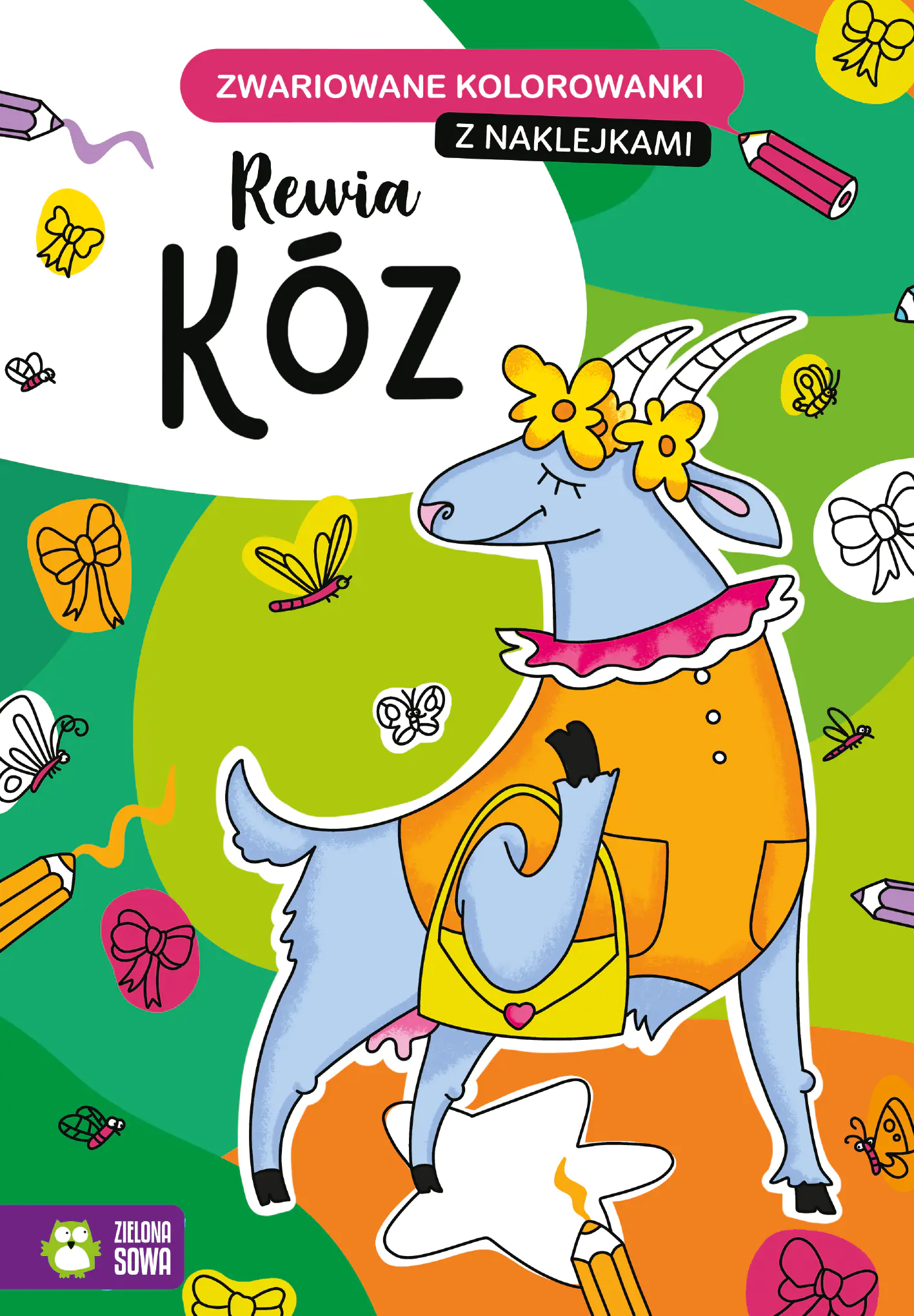 Książka - Rewia kóz. Zwariowane kolorowanki