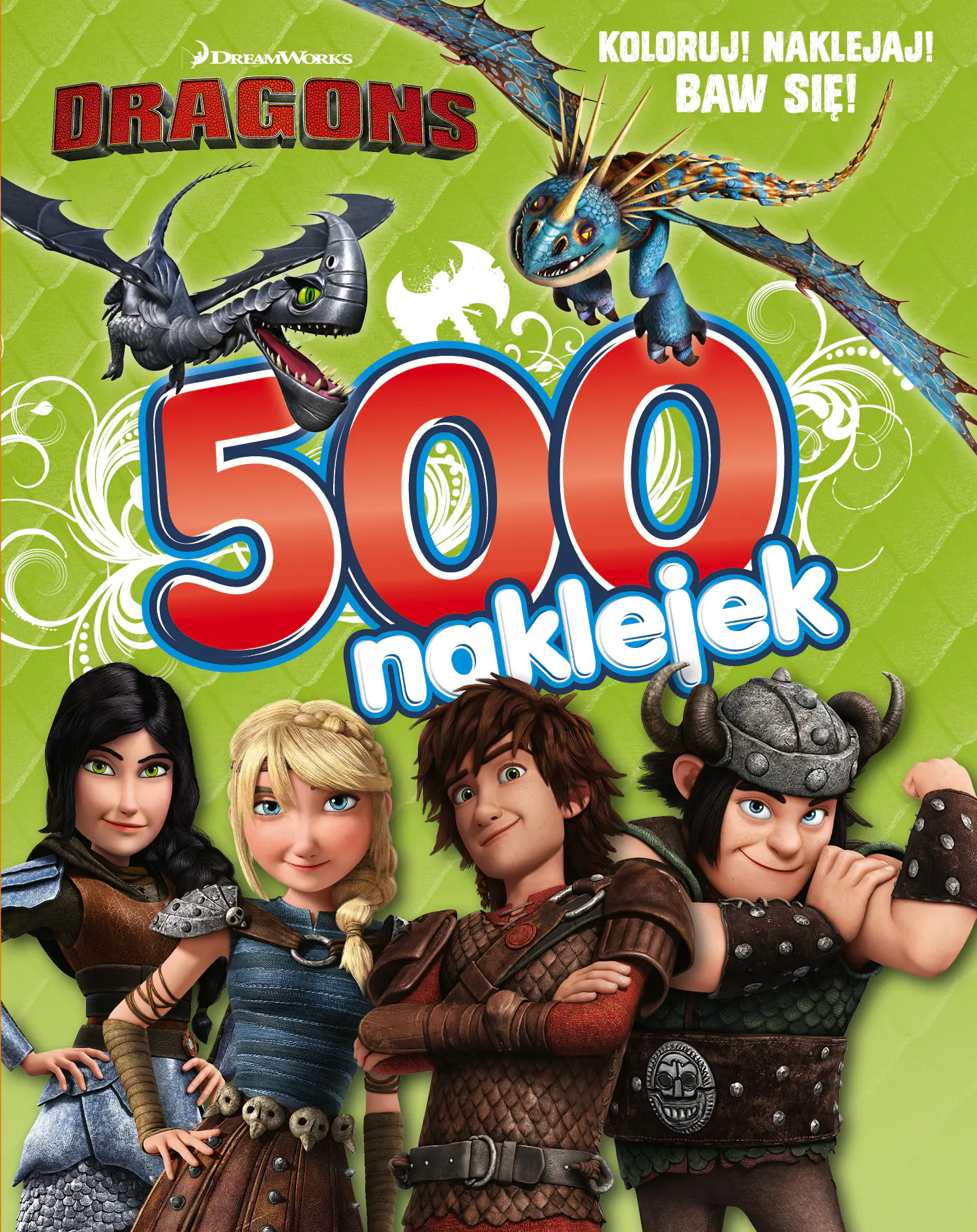 Książka - Dragons 500. naklejek