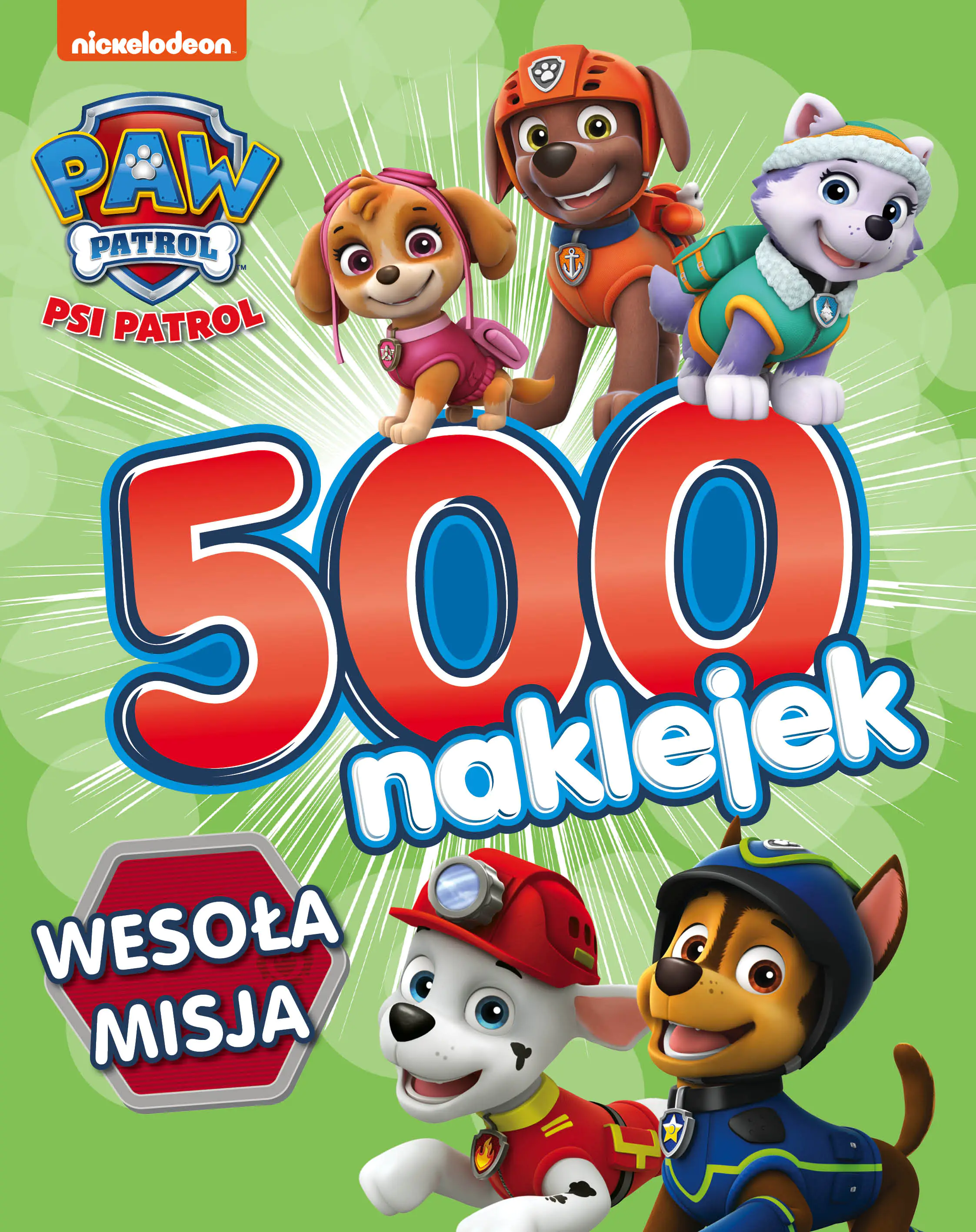 Książka - 500 naklejek wesoła misja Psi Patrol