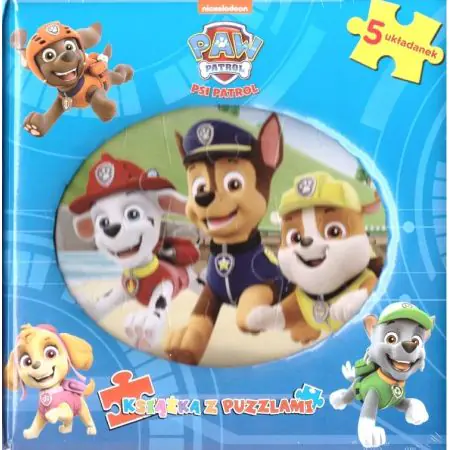 Książka - Psi Patrol. Książka z puzzlami niebieska