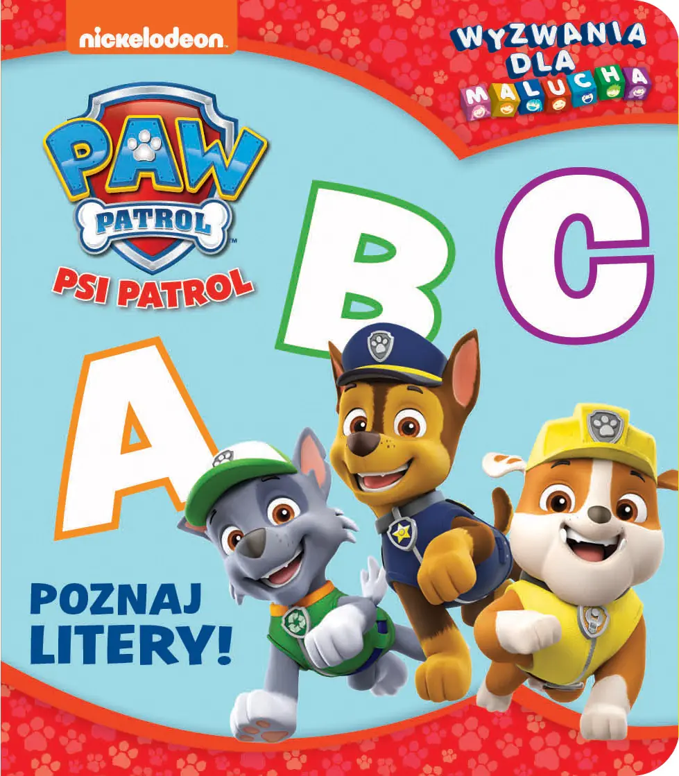 Książka - Psi Patrol. Wyzwania dla malucha. Poznaj litery!