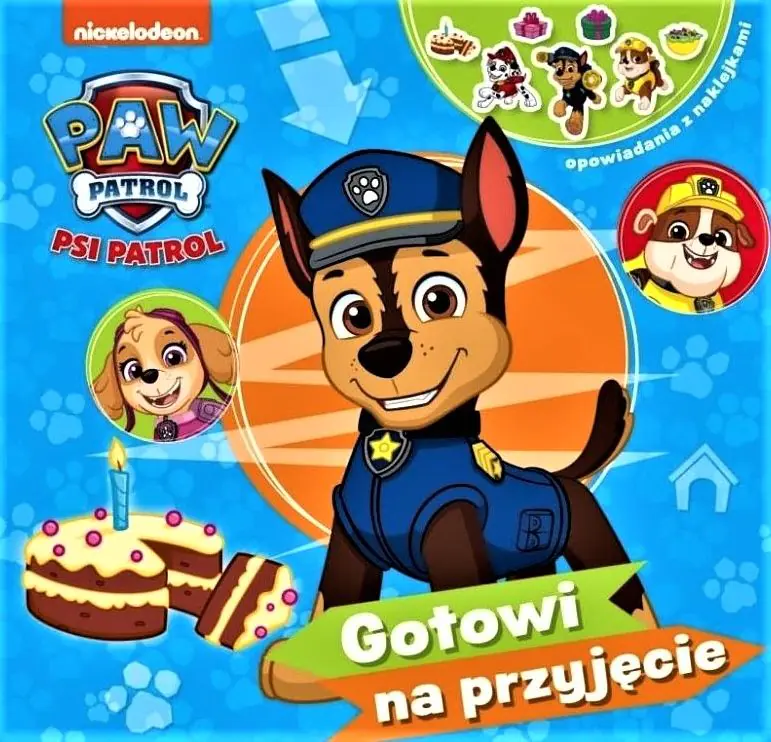 Książka - Psi Patrol. Opowiadania z naklejkami. Gotowi na przyjęcie
