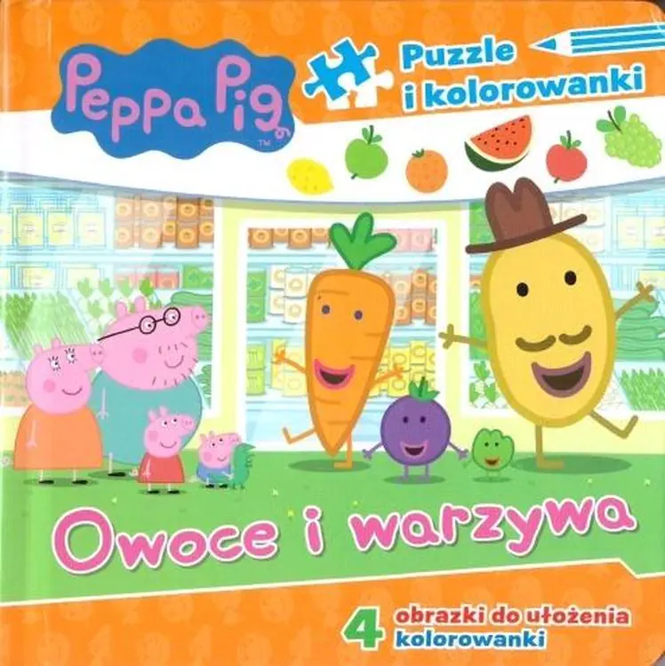 Książka - Peppa Pig Świnka Peppa Puzzle i Kolorowanki