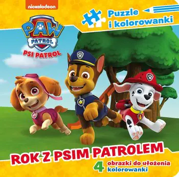 Książka - Psi Patrol Puzzle i Kolorowanki