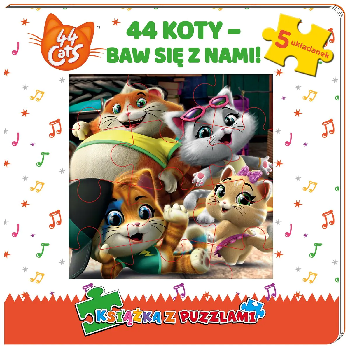 Książka - 44 cats. Książka z puzzlami