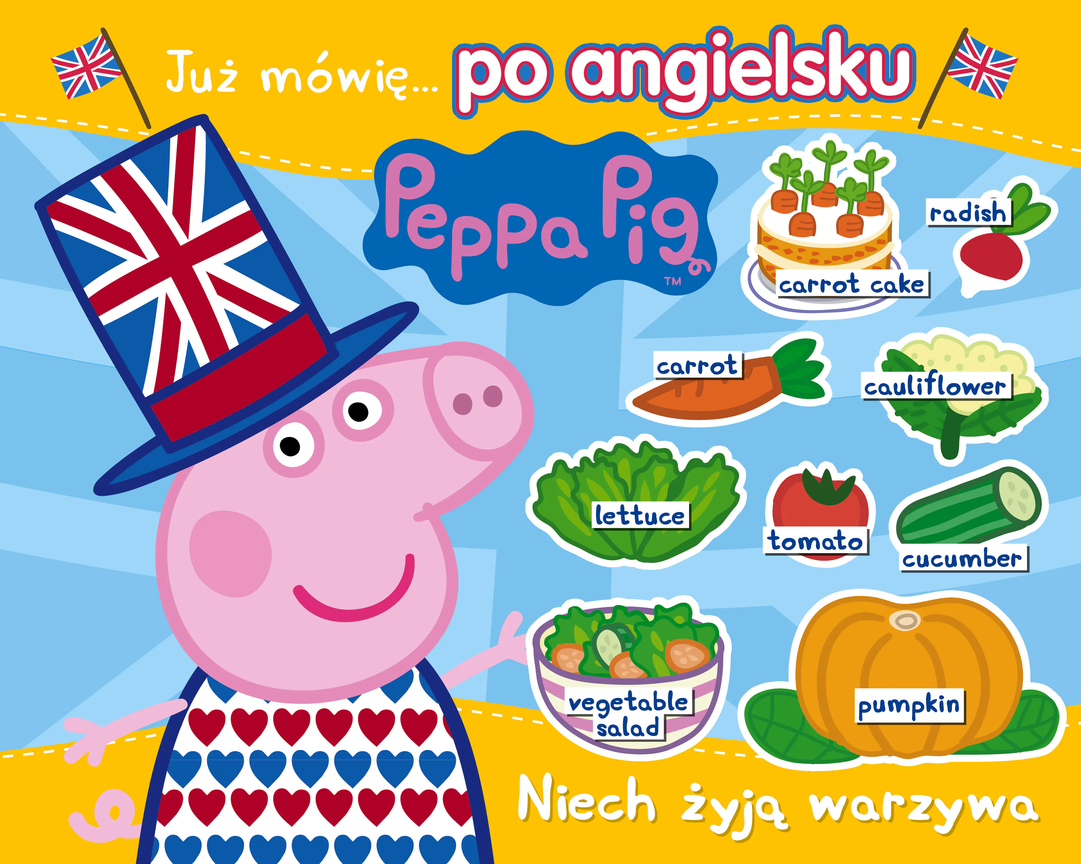 Książka - Peppa Pig. Angielski z Peppą. Niech żyją warzywa