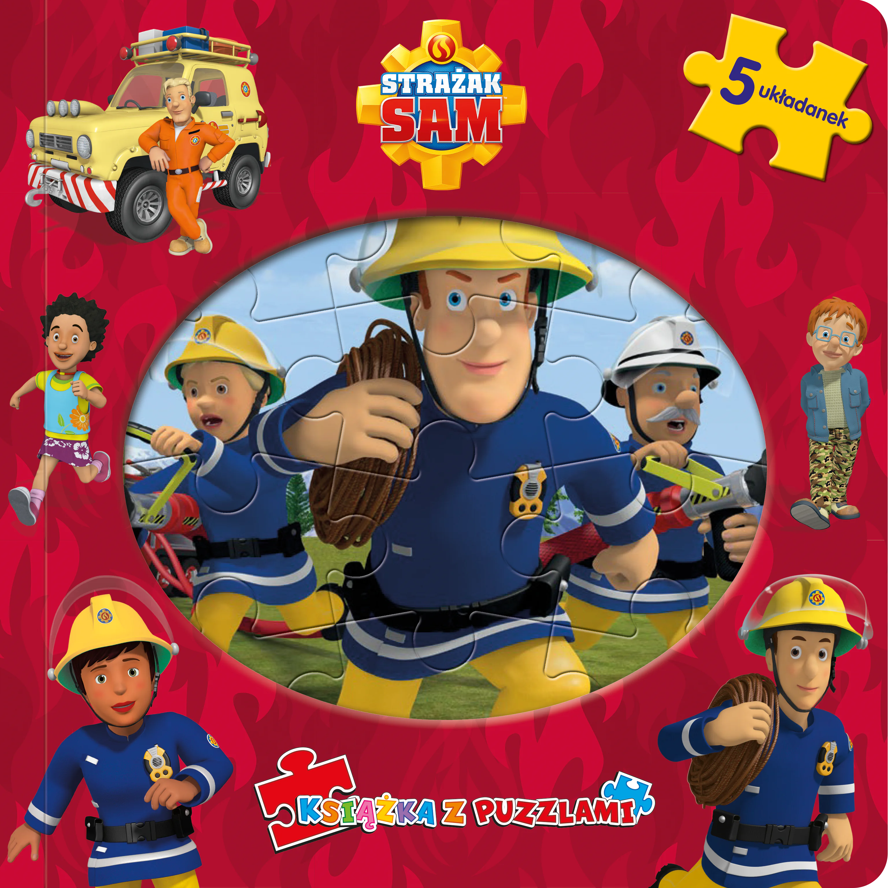 Książka - Strażak Sam. Książka z puzzlami