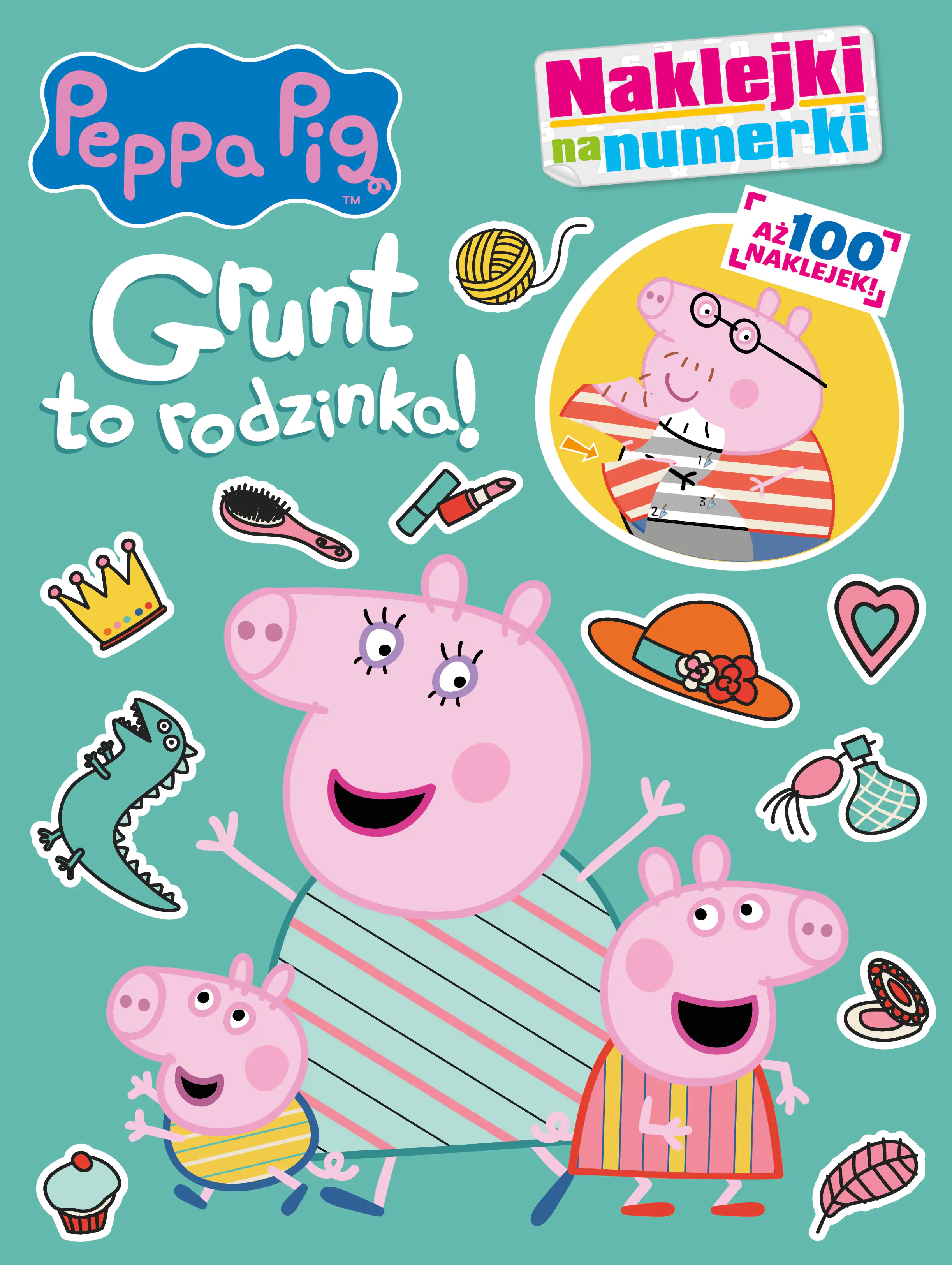 Książka - Peppa Pig Świnka Peppa Naklejki na Numerki