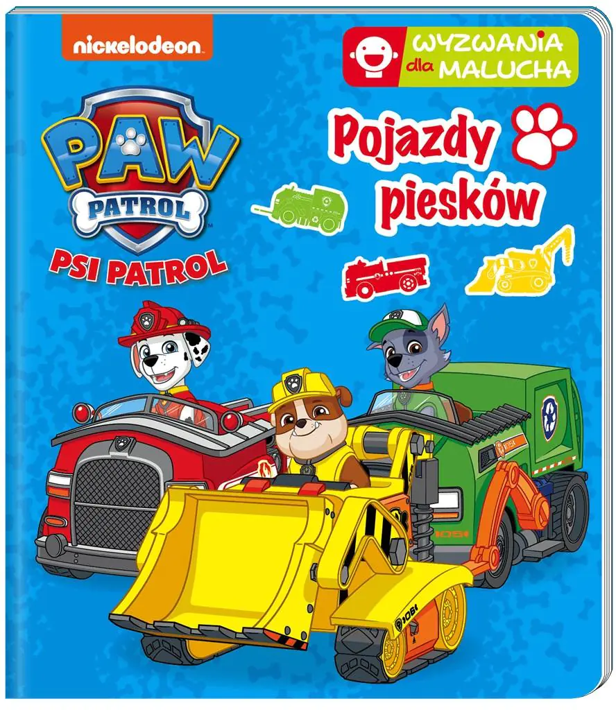 Książka - Psi Patrol. Wyzwania dla malucha. Pojazdy piesków
