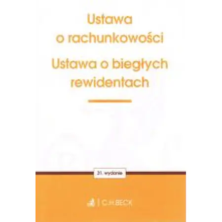Książka - Ustawa o rachunkowości. Ustawa o biegłych rewidentach