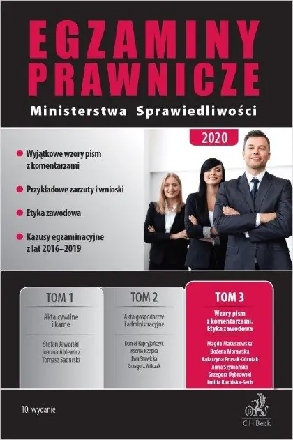 Książka - Egzaminy prawnicze Ministerstwa Sprawiedliwości 2020