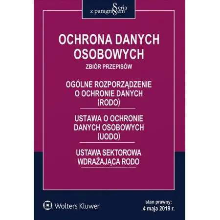Książka - Ochrona danych osobowych. Zbiór przepisów