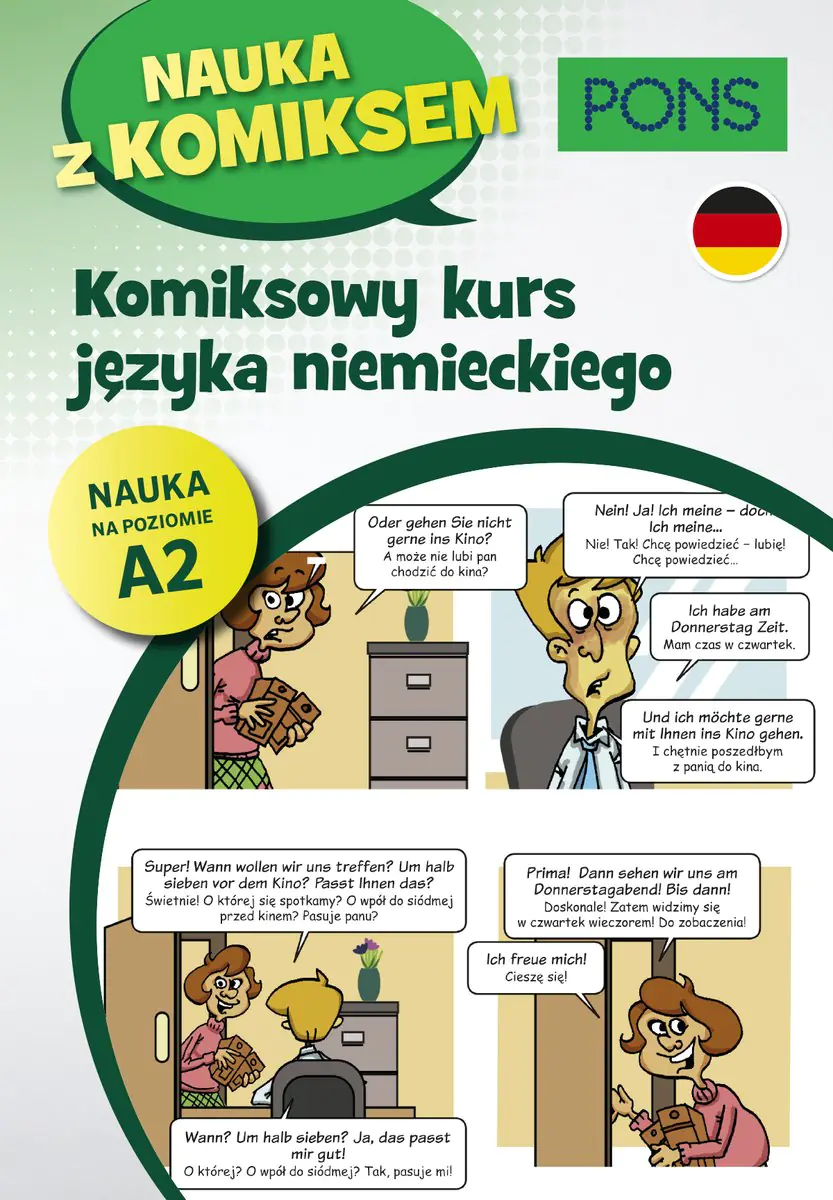 Książka - Pons. Nauka z komiksem. Komiksowy kurs języka niemieckiego. Poziom A2