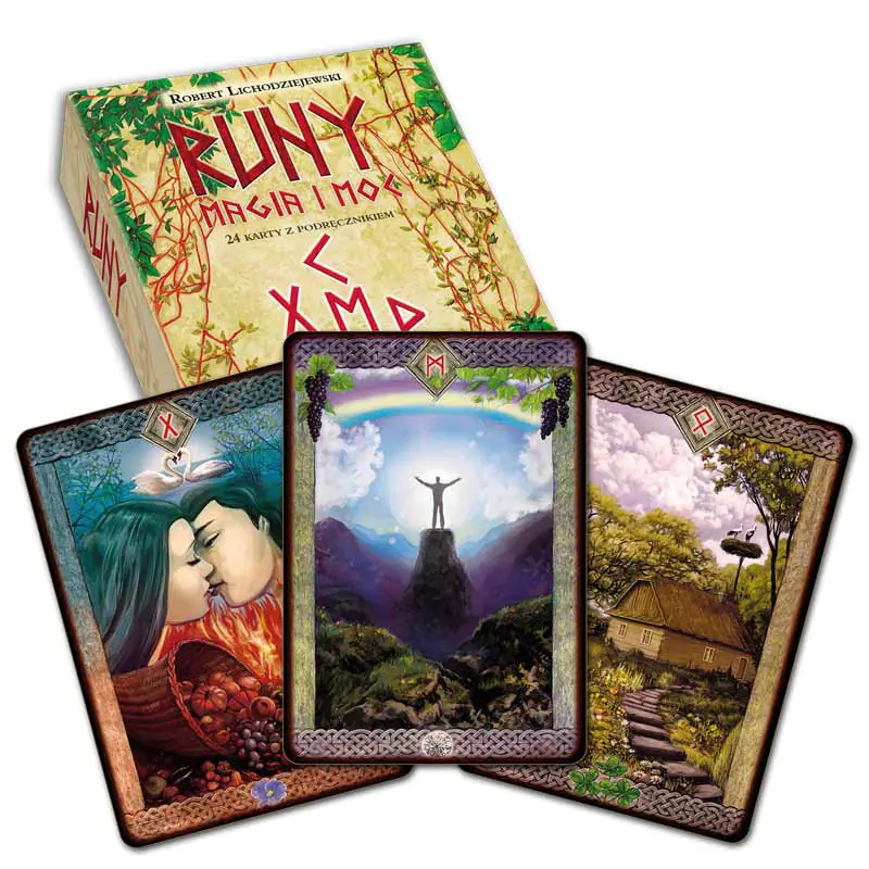 Książka - Runy Magia I Moc (Karty Z Podręcznikiem) karty do wróżenia Studio Astropsychologii