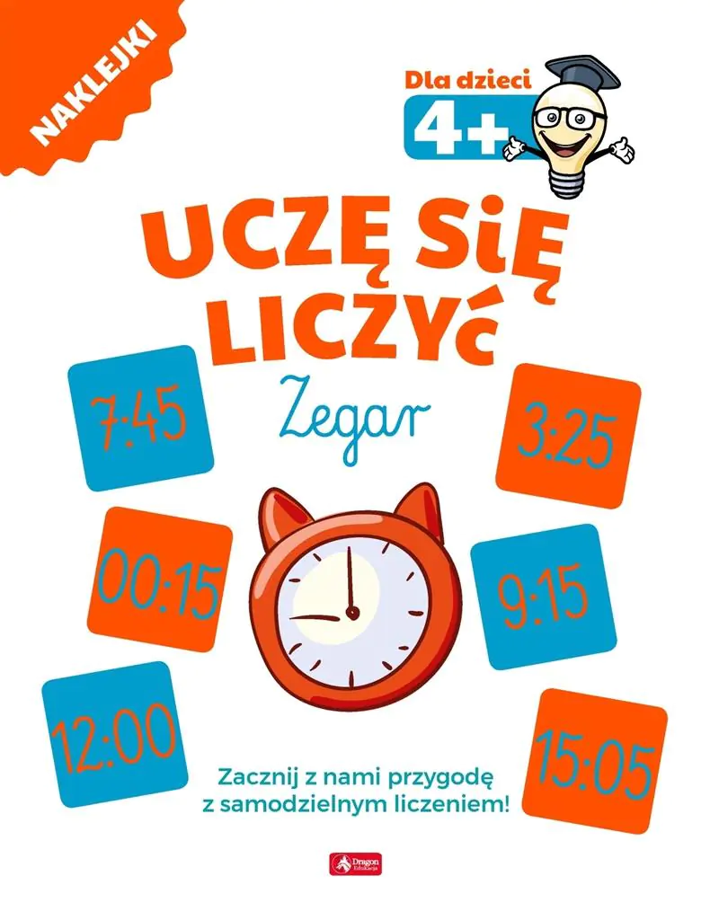Książka - Zegar. Uczę się liczyć. Naklejki