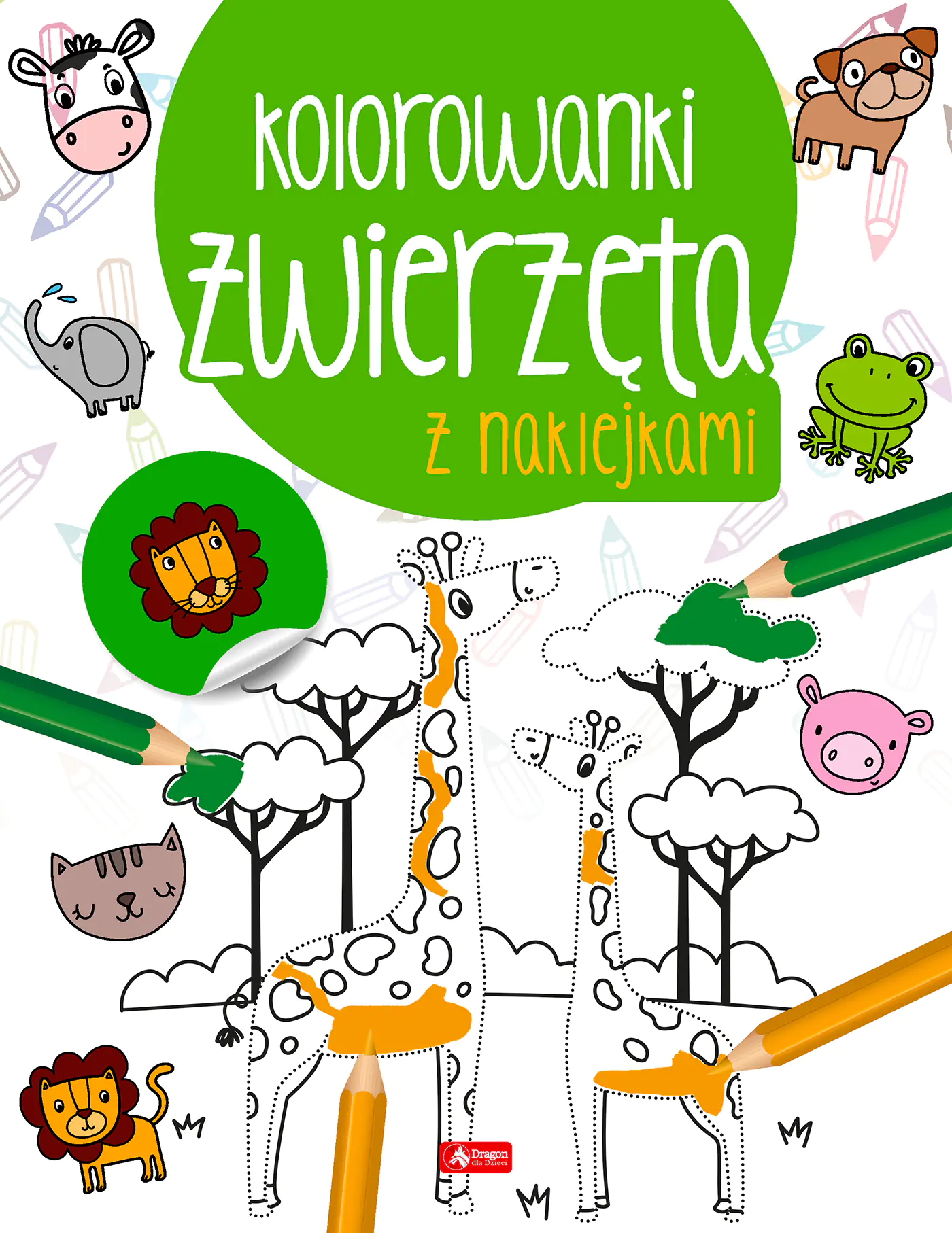 Książka - Zwierzęta. Kolorowanka z naklejkami