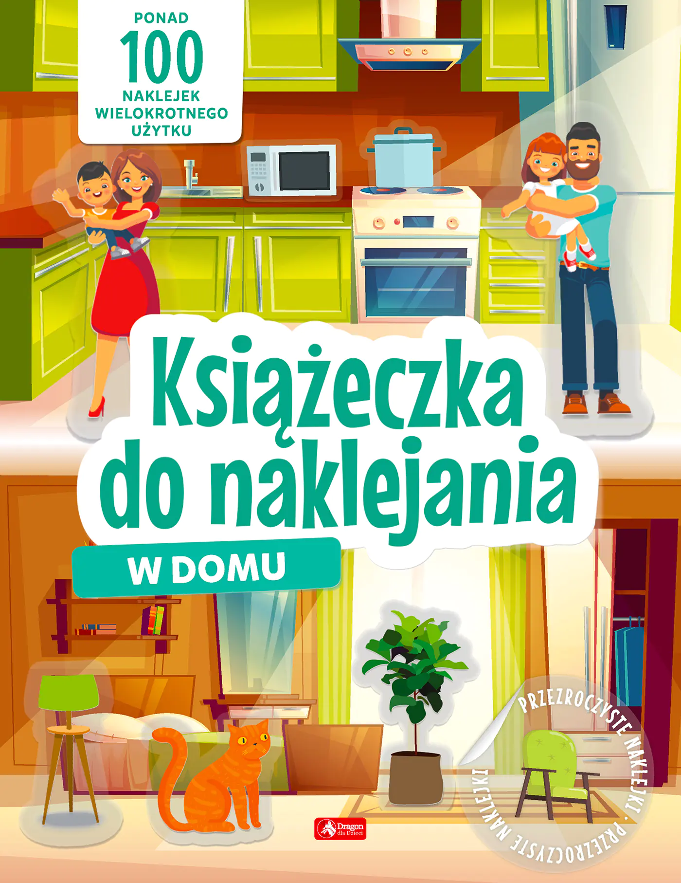 Książka - W domu. Książeczka do naklejania