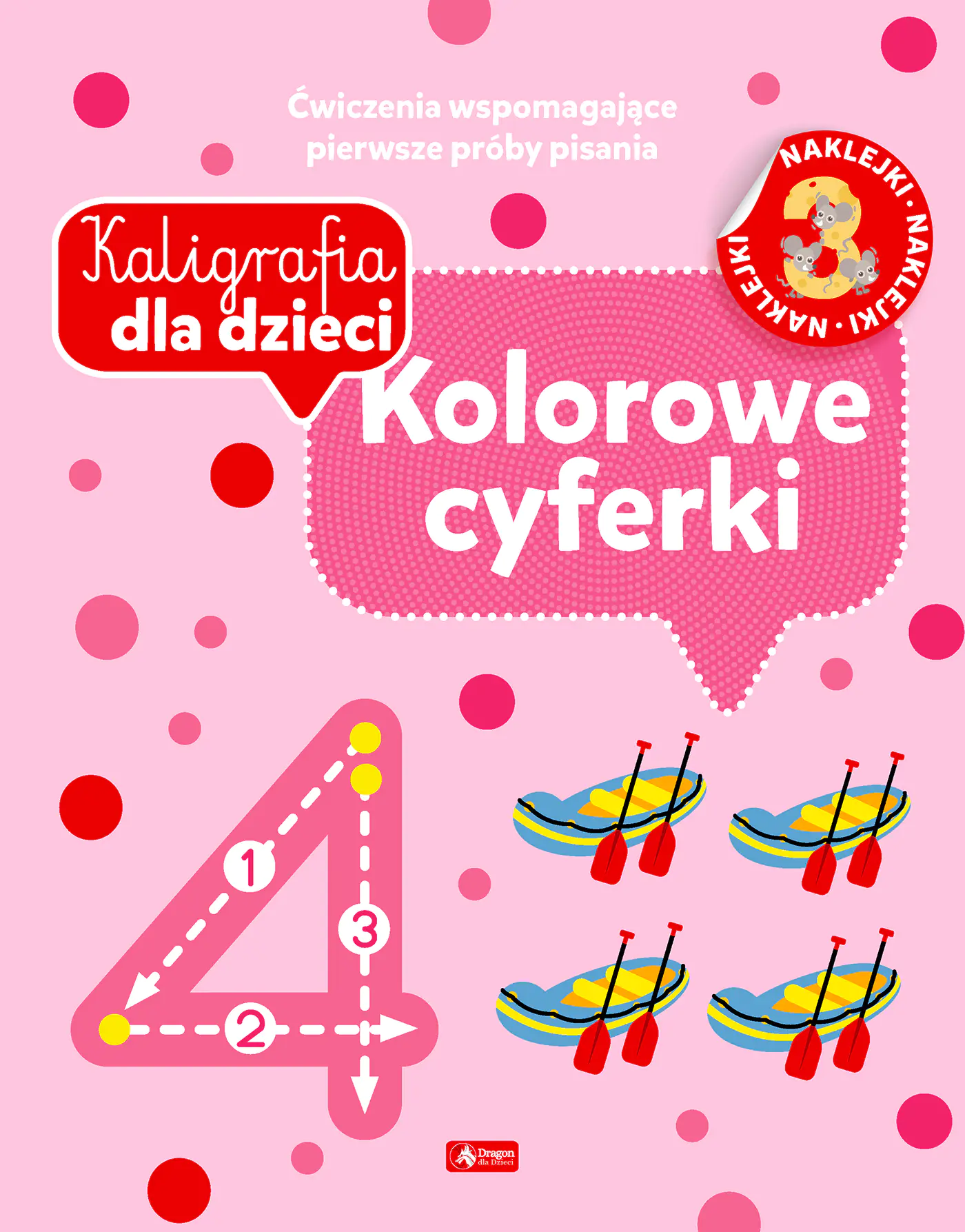 Książka - Kolorowe cyferki. Kaligrafia dla dzieci