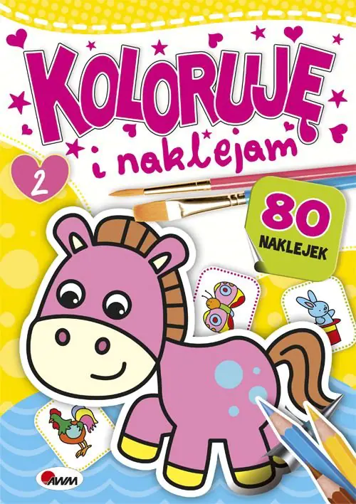 Książka - Koloruję i naklejam 2