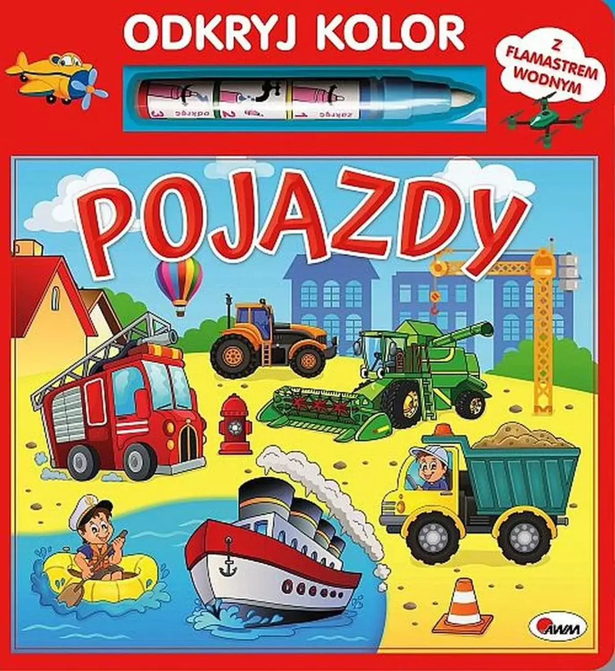 Książka - Odkryj kolor. Pojazdy