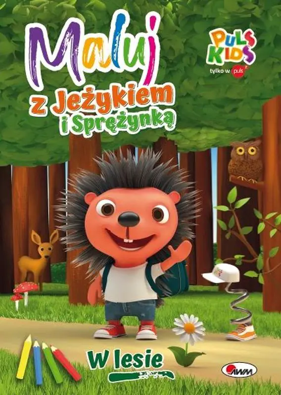 Książka - W lesie. Maluj z Jeżykiem i Sprężynką