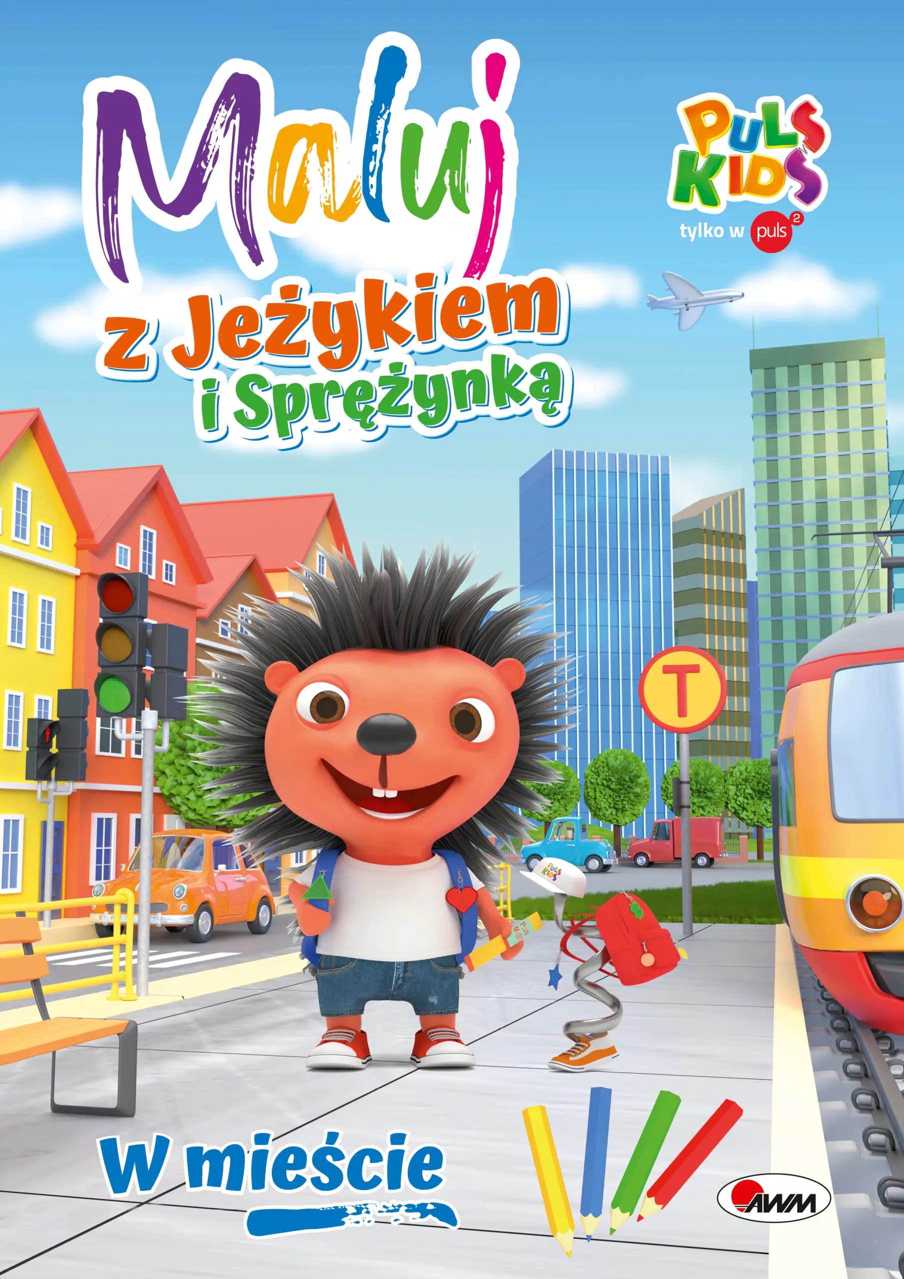 Książka - W mieście. Maluj z Jeżykiem i Sprężynką