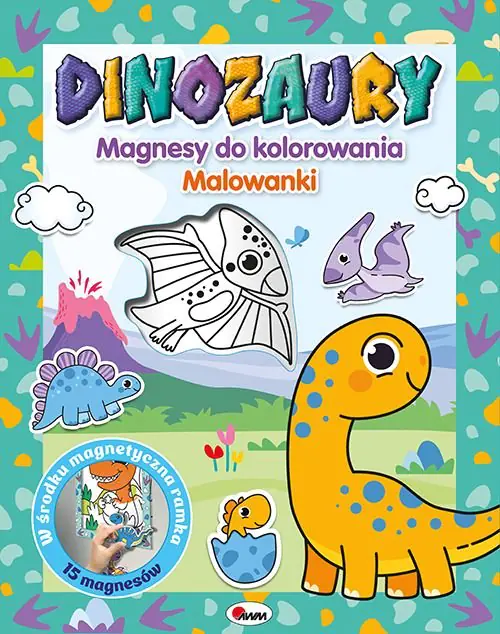 Książka - Dinozaury. Magnesy do kolorowania