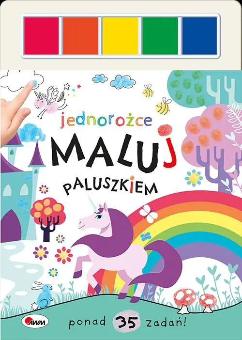 Książka - Jednorożce. Maluj paluszkiem
