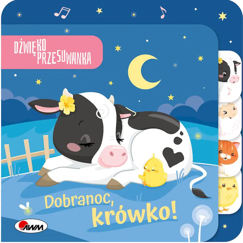 Książka - Dobranoc krówko. Dźwiękoprzesuwanka
