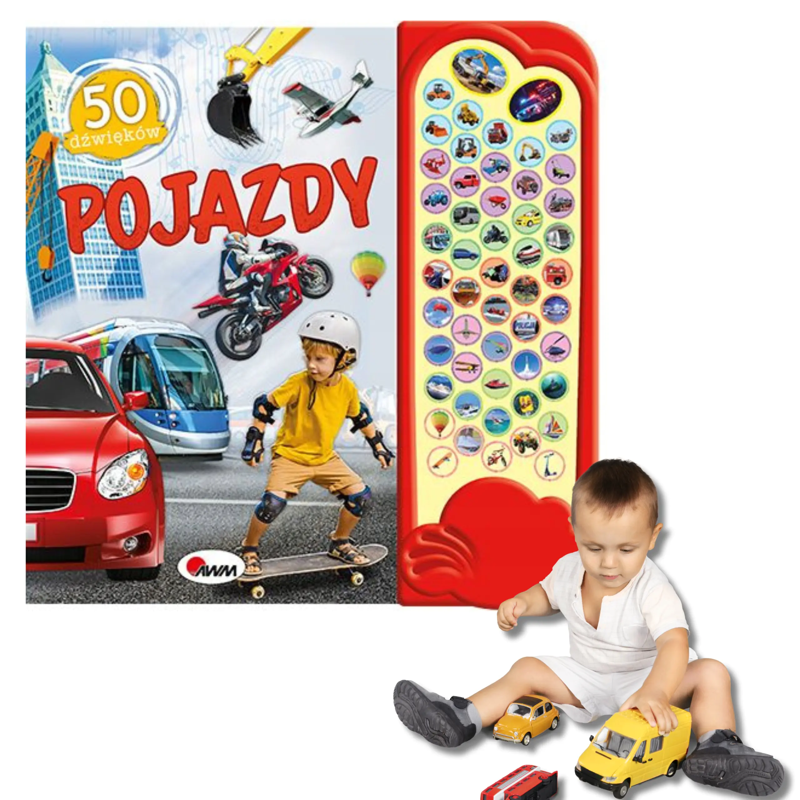 Książka - 50 dźwięków pojazdy