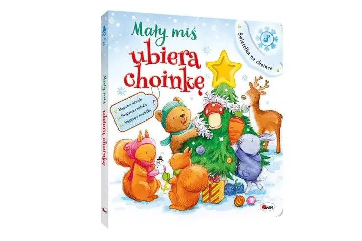 Książka - Mały miś ubiera choinkę