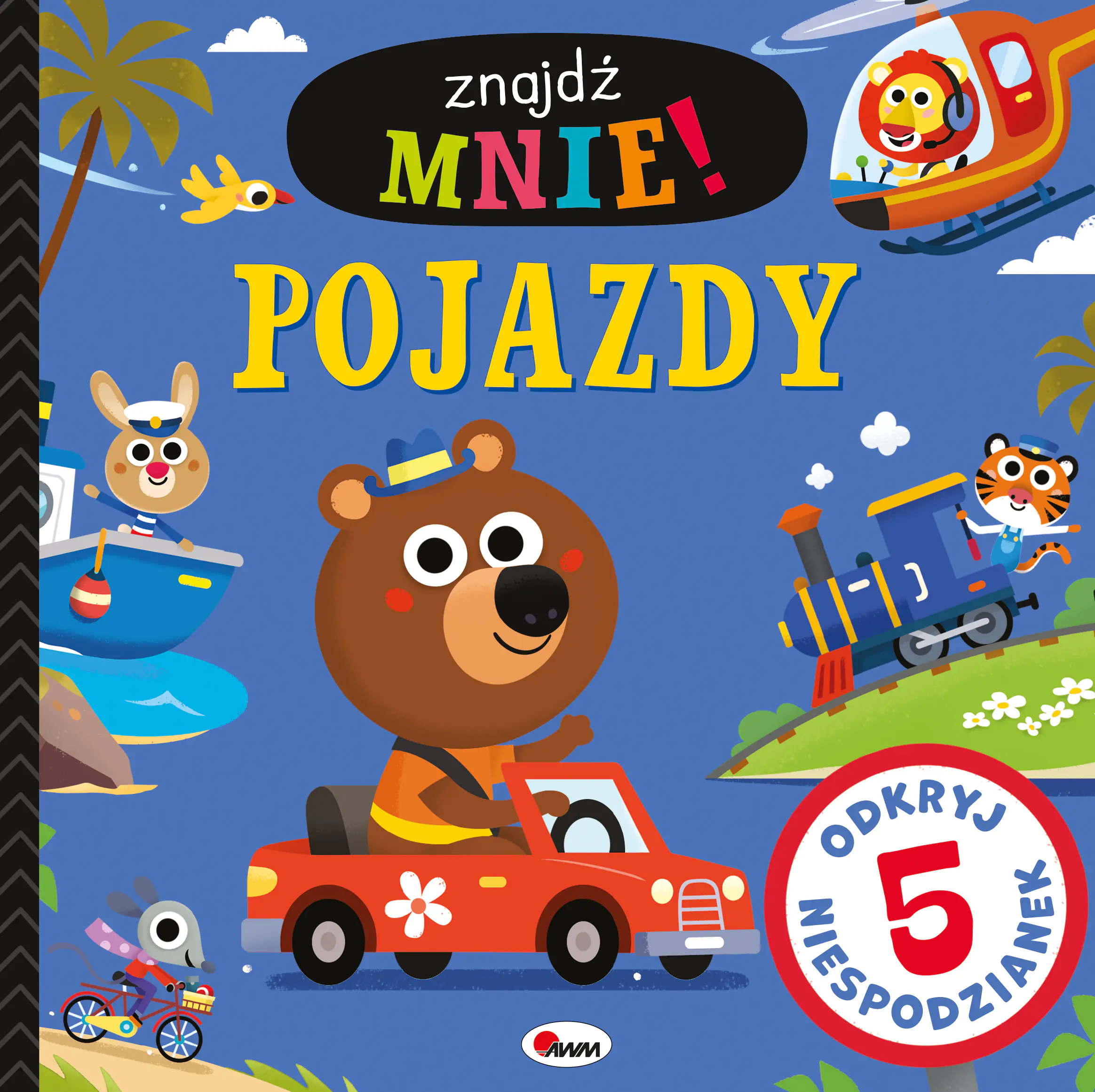 Książka - Znajdź mnie! Pojazdy 5 niespodzianek