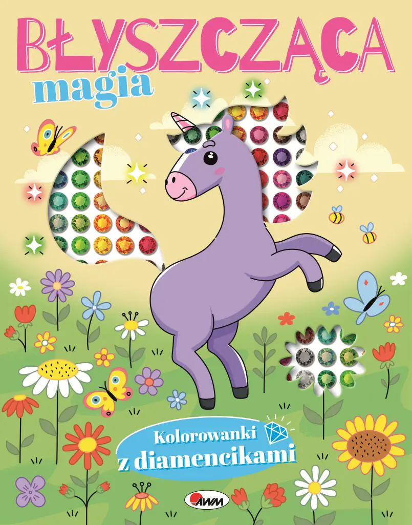 Książka - Kolorowanki z diamencikami. Błyszcząca magia