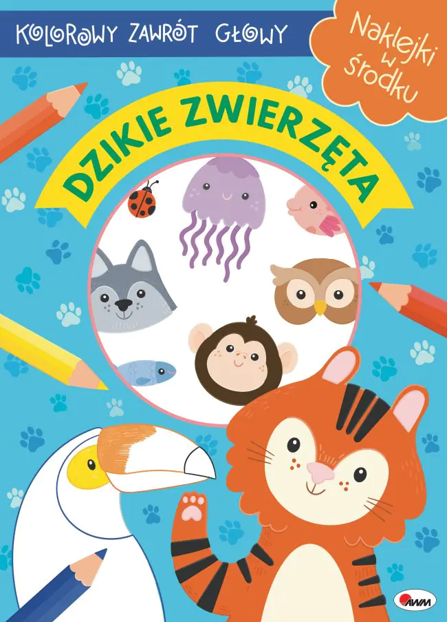 Książka - MALOWANKA A4 DZIKIE ZWIERZETA NAKL AWM