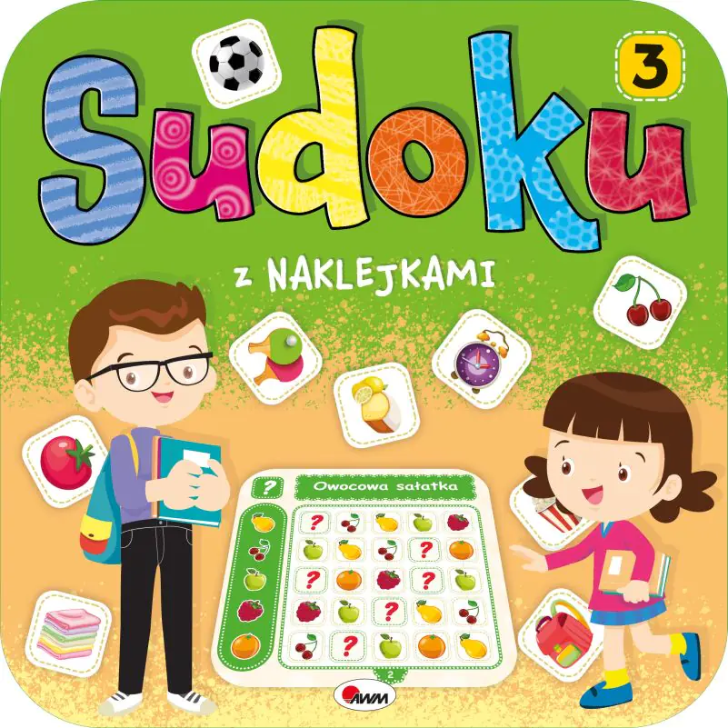Książka - Sudoku z naklejkami 3
