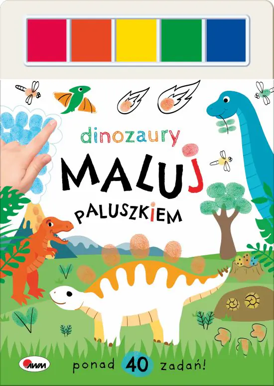Książka - KSIAZECZKA EDUK 170X190 MALUJ PALUSZ DINOZAURY
