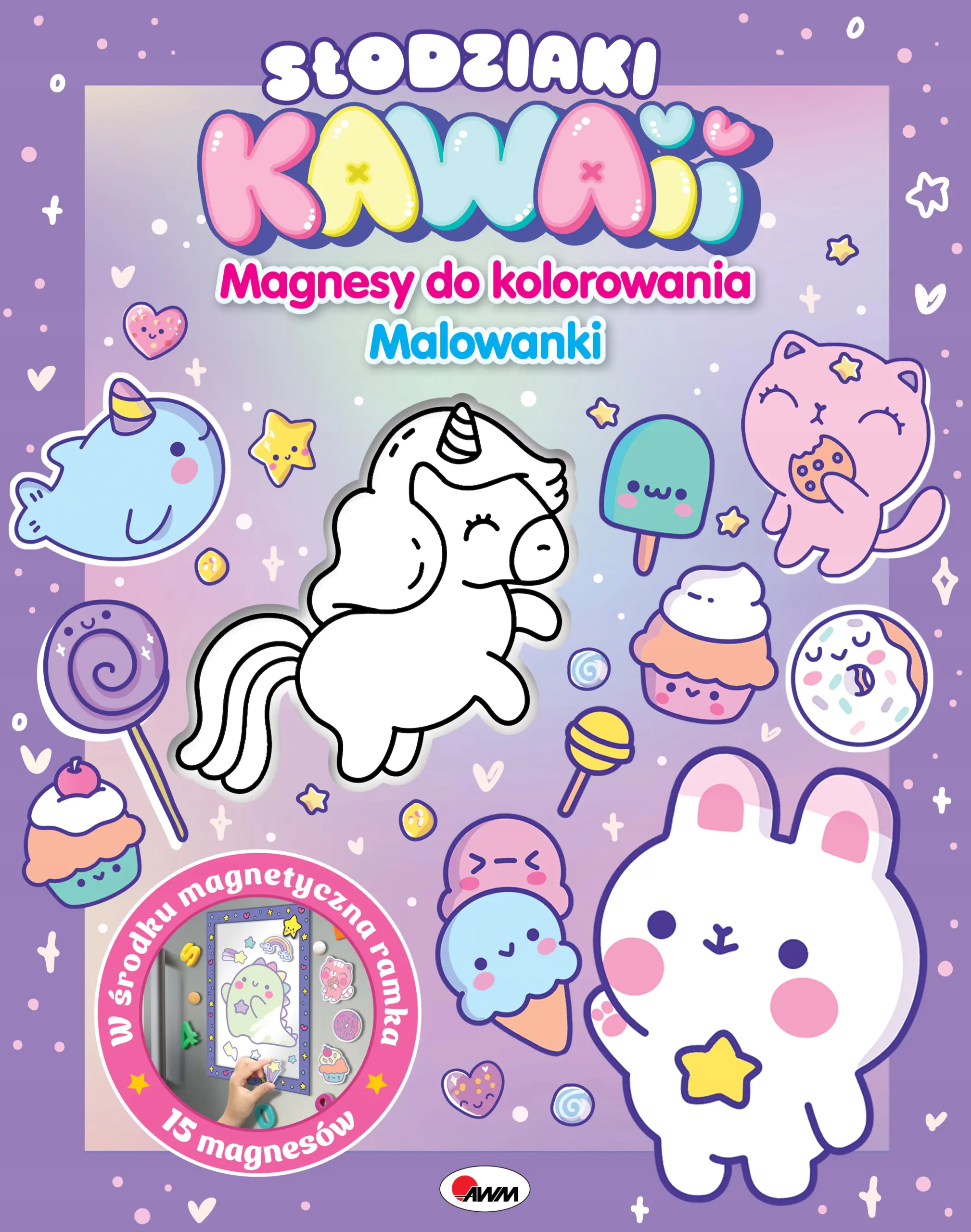 Książka - MALOWANKA 220X280 SLODZIAKI MAGNES DO KOLOR AWM