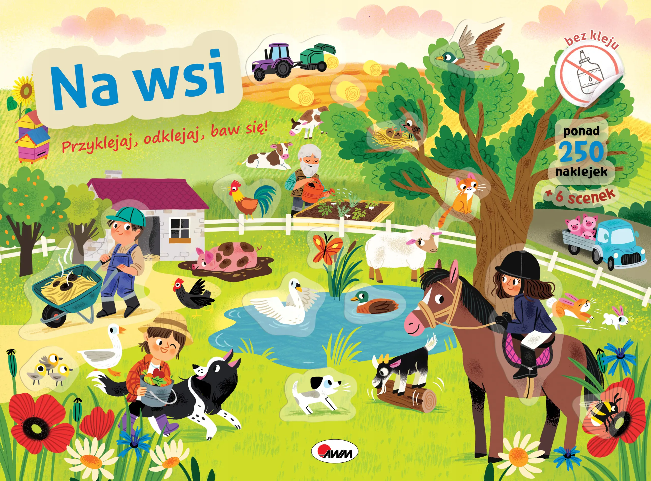 Książka - Przyklejaj, odklejaj, baw się! Na wsi