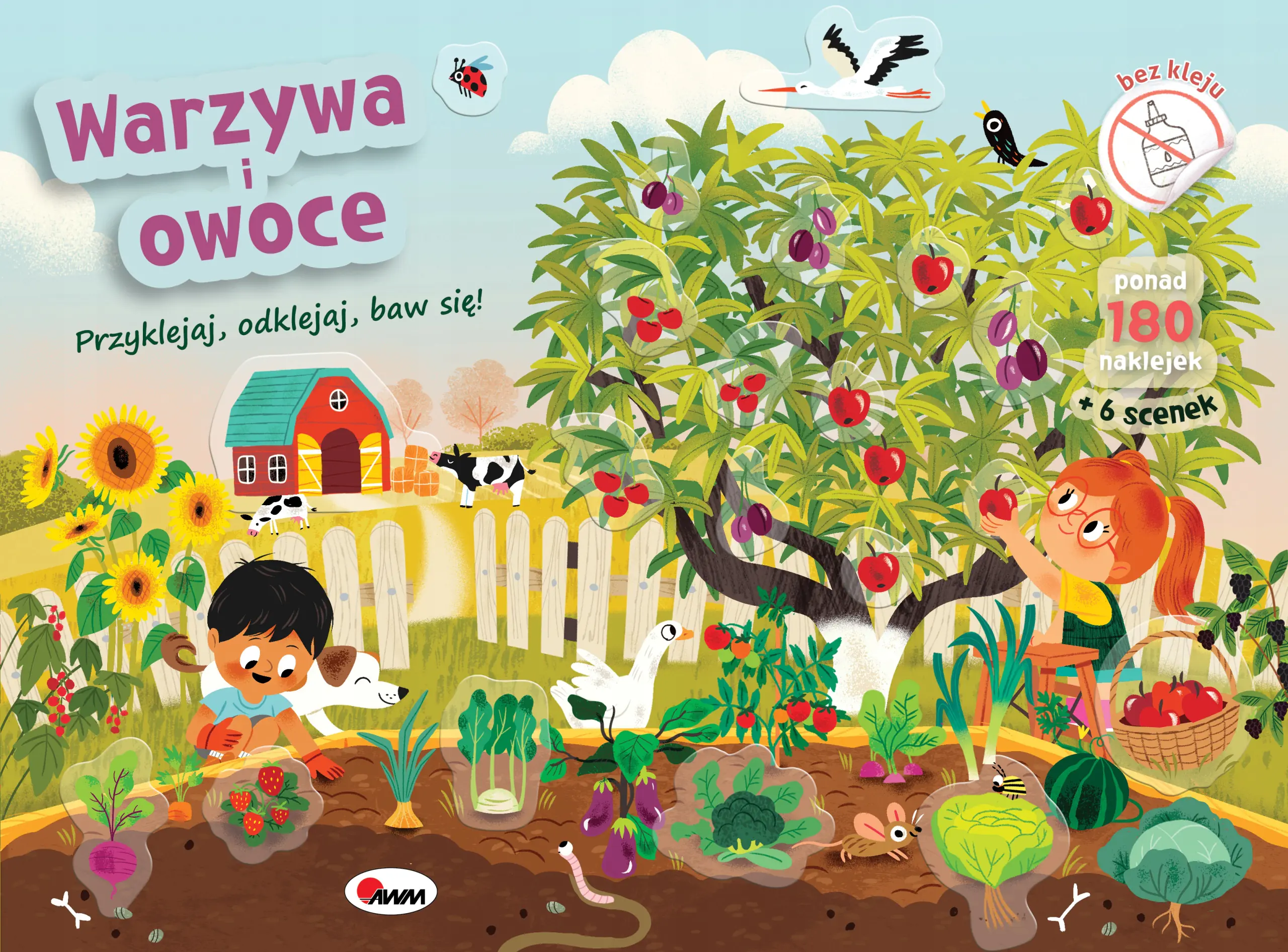 Książka - KSIAZECZKA EDUK 280X210 WARZYWA I OWOCE NAKL AWM