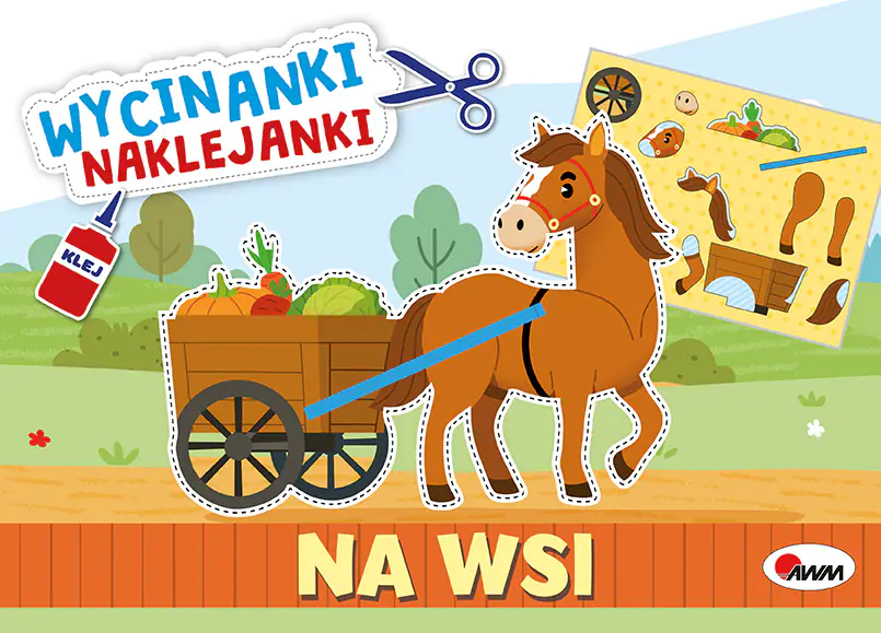 Książka - Na wsi. Wycinanki naklejanki